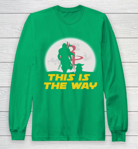 Houston Rockets NBA Basketball Star Wars Yoda And Mandalorian This Is The Way Long Sleeve T-Shirt 4
