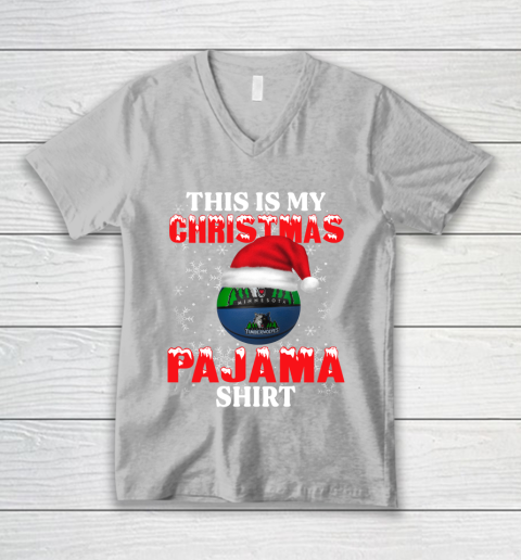 Minnesota Timberwolves This Is My Christmas Pajama Shirt NBA V-Neck T-Shirt 3