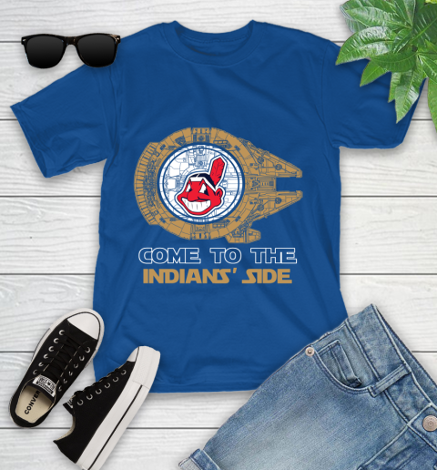 MLB Come To The Cleveland Indians Side Star Wars Baseball Sports Youth T-Shirt 12