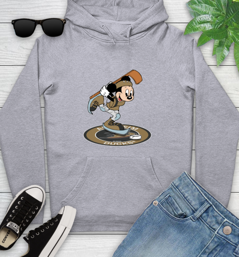 NHL Hockey Anaheim Ducks Cheerful Mickey Disney Shirt Youth Hoodie 6