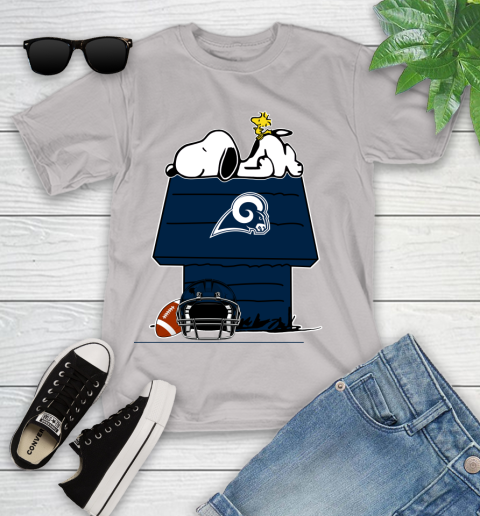 Los Angeles Rams NFL Football Snoopy Woodstock The Peanuts Movie Youth T-Shirt 12