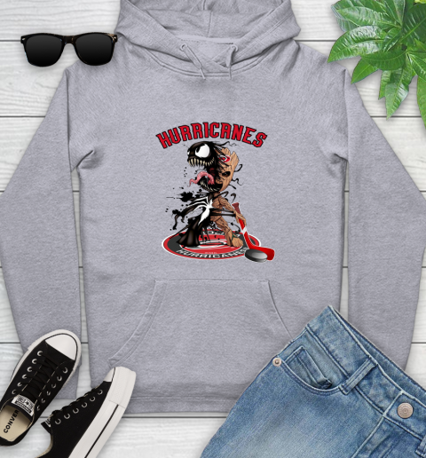 NHL Carolina Hurricanes Hockey Venom Groot Guardians Of The Galaxy Youth Hoodie 6
