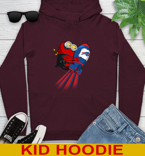 NFL Football Buffalo Bills Deadpool Minion Marvel Shirt Youth Hoodie 7
