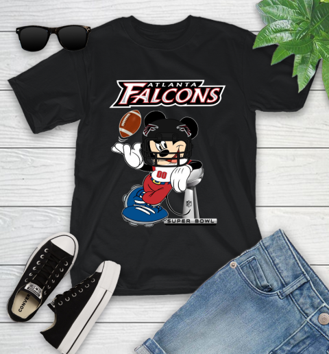 NFL Atlanta Falcons Mickey Mouse Disney Super Bowl Football T Shirt Youth T-Shirt 2