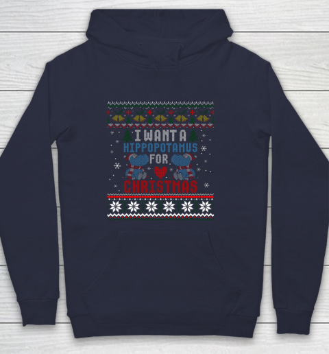 I Want A Hippopotamus For Christmas Ugly Xmas Hoodie 2
