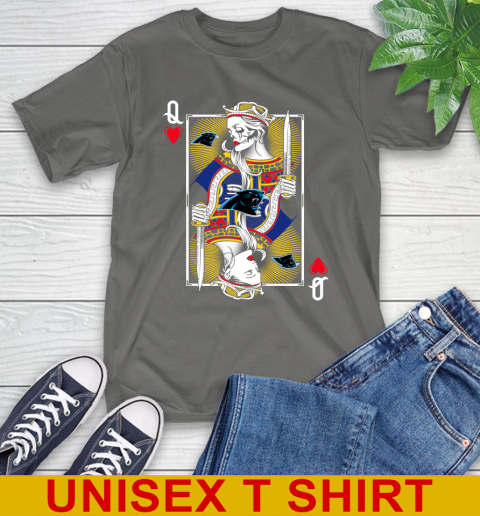 NFL Football Carolina Panthers The Queen Of Hearts Card Shirt T-Shirt 10