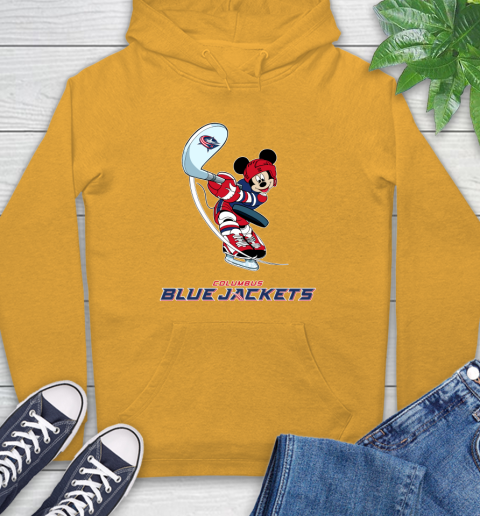 NHL Hockey Columbus Blue Jackets Cheerful Mickey Mouse Shirt Hoodie 3