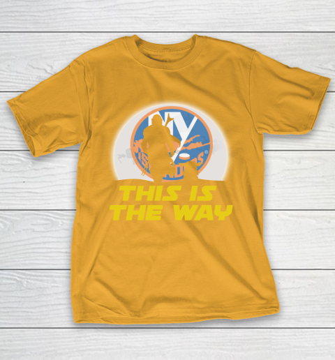 New York Islanders NHL Ice Hockey Star Wars Yoda And Mandalorian This Is The Way T-Shirt 2
