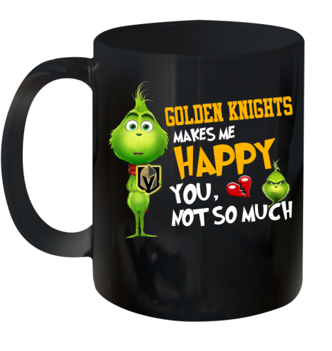 NHL Vegas Golden Knights Makes Me Happy You Not So Much Grinch Hockey Sports Ceramic Mug 11oz