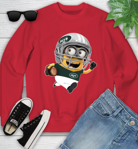 NFL New York Jets Minions Disney Football Sports Youth Sweatshirt 9