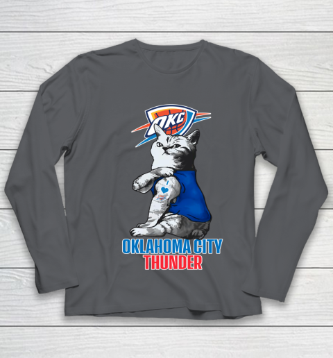 NBA Basketball My Cat Loves Oklahoma City Thunder Youth Long Sleeve 6