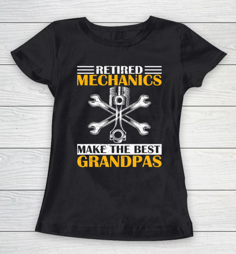 GrandFather gift shirt Vintage Retired Mechanic Make The Best Grandpa Retirement T Shirt Women's T-Shirt