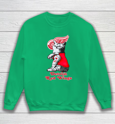 NHL My Cat Loves Detroit Red Wings Hockey Sweatshirt 5