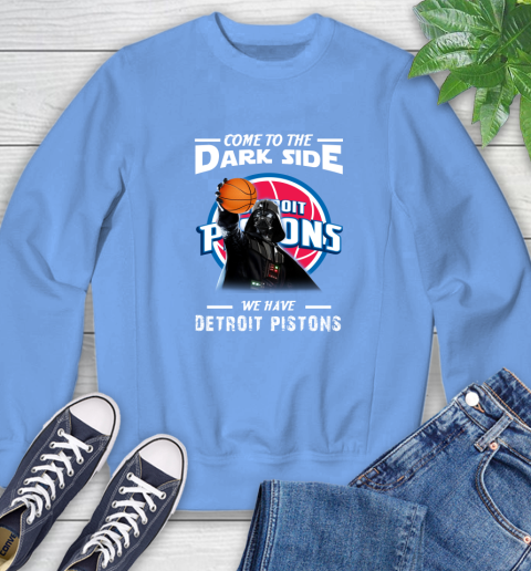 NBA Come To The Dark Side We Have Detroit Pistons Star Wars Darth Vader Basketball Sweatshirt 11