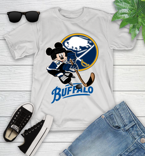 NHL Buffalo Sabres Mickey Mouse Disney Hockey T Shirt Youth T-Shirt