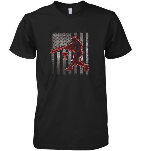 Texas Tech Red Raiders Baseball Player  Nation Flag Premium Men's T-Shirt