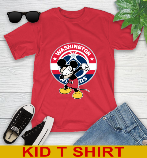 Washington Wizards NBA Basketball Dabbing Mickey Disney Sports Youth T-Shirt 10