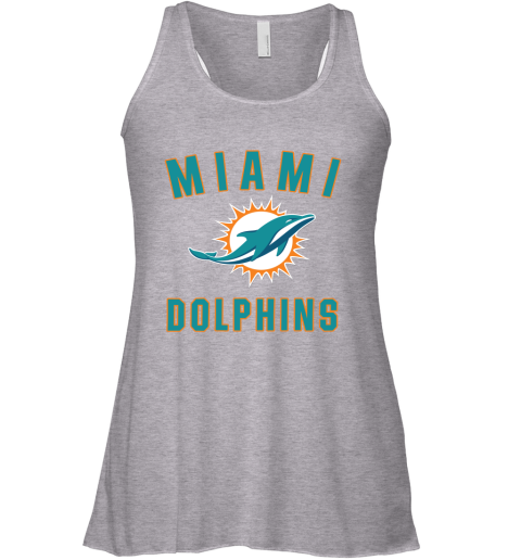 Miami Dolphins NFL Pro Line by Fanatics Branded Aqua Vintage Victory Racerback Tank