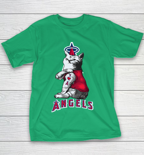 MLB Baseball My Cat Loves Los Angeles Angels Youth T-Shirt 3