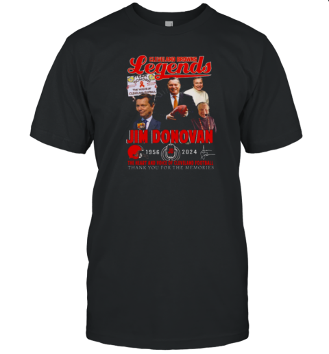 Donovan 1956 2024 The Heart And Voice Of Cleveland Football Thank You For The Memories T-Shirt