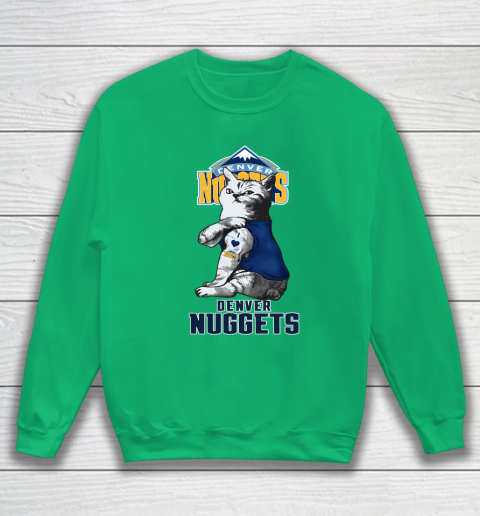NBA Basketball My Cat Loves Denver Nuggets Sweatshirt 5