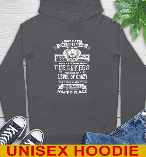 Los Angeles Lakers NBA Basketball If You Mess With Me While I'm Watching My Team Hoodie - Image 8