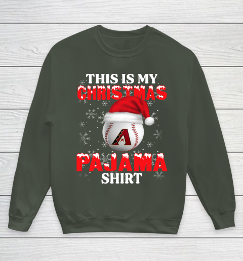 Arizona Diamondbacks This Is My Christmas Pajama Shirt MLB Youth Sweatshirt 8