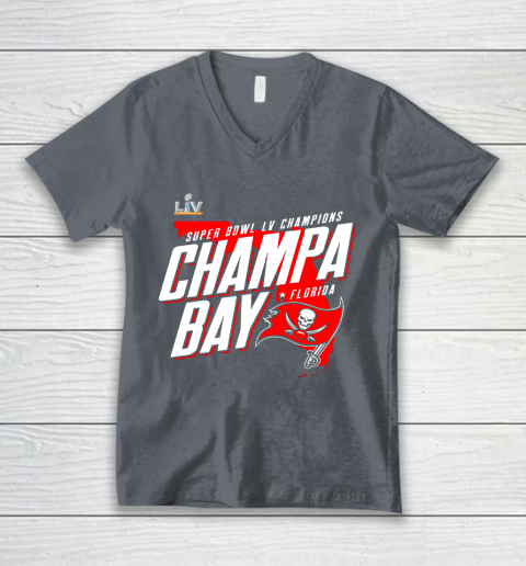 Champa Bay Tampa Bay Buccaneers Super Bowl LV Champions V-Neck T-Shirt 4