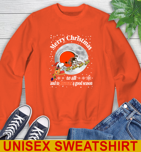 Cleveland Browns Merry Christmas To All And To Browns A Good Season NFL Football Sports Sweatshirt 3