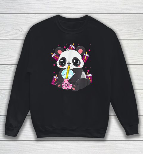 Kawaii Cute Anime Panda Boba Bubble Tea Otaku Sweatshirt