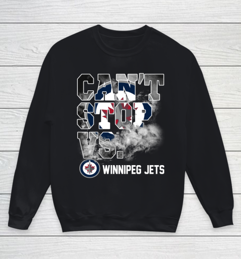 NHL Winnipeg Jets Hockey Can't Stop Vs Youth Sweatshirt