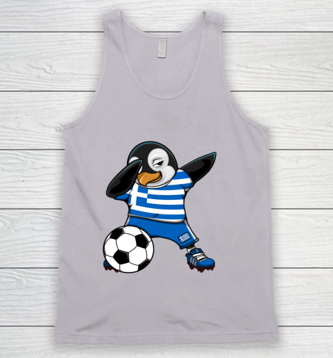 Dabbing Penguin Greece Soccer Fans Jersey Football Lovers Tank Top 2