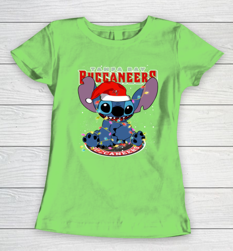 Tampa Bay Buccaneers NFL Football noel stitch Christmas Women's T-Shirt 5
