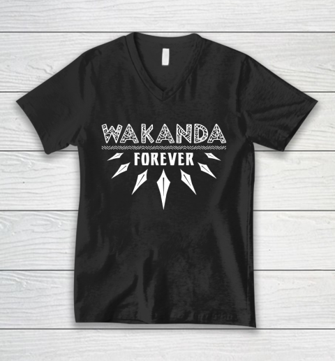 Wakanda Forever Black Panther V-Neck T-Shirt