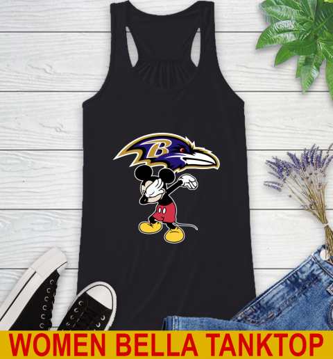 Baltimore Ravens NFL Football Dabbing Mickey Disney Sports Racerback Tank 2