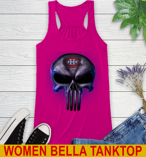 Montreal Canadiens NHL Hockey Punisher Skull Sports Racerback Tank 6