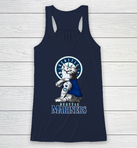 MLB Baseball My Cat Loves Seattle Mariners Racerback Tank 8