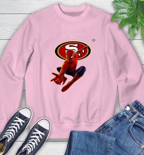 NFL Spider Man Avengers Endgame Football San Francisco 49ers Sweatshirt 9