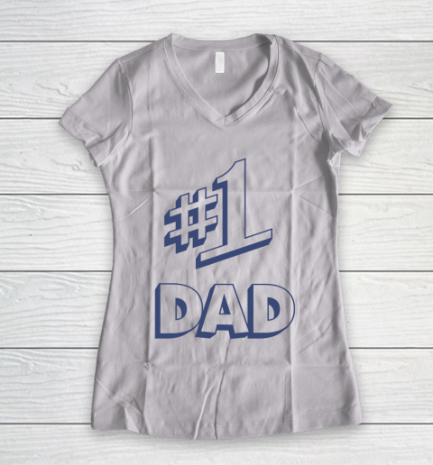 Number 1 Dad #1 Dad Women's V-Neck T-Shirt