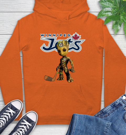 Winnipeg Jets NHL Hockey Groot Marvel Guardians Of The Galaxy Hoodie 5