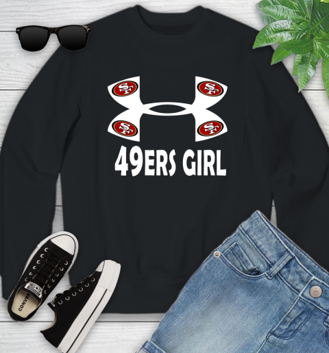 NFL San Francisco 49ers Girl Under Armour Football Sports Youth Sweatshirt