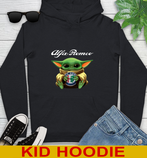 Star Wars Baby Yoda Hugs Alfa Romeo Car Shirt 128