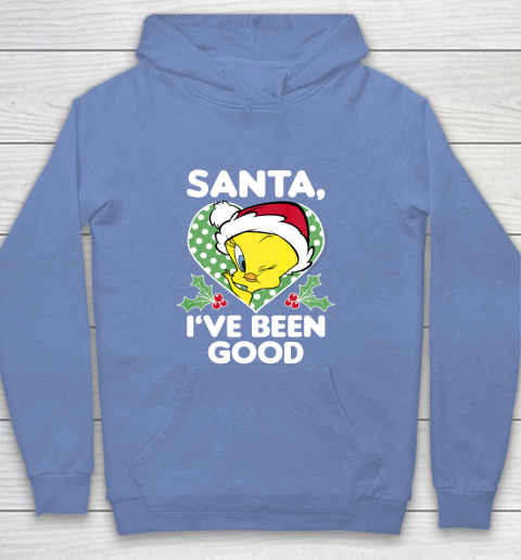 Looney Tunes Christmas Tweety Bird Santa I ve Been Good Youth Hoodie 8