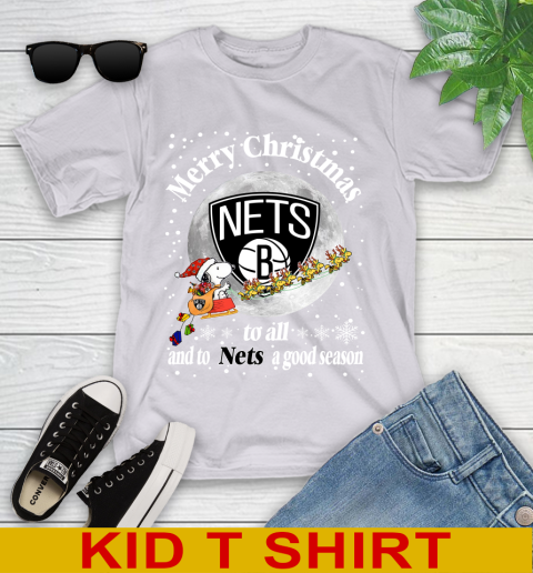 Brooklyn Nets Merry Christmas To All And To Nets A Good Season NBA Basketball Sports Youth T-Shirt 4