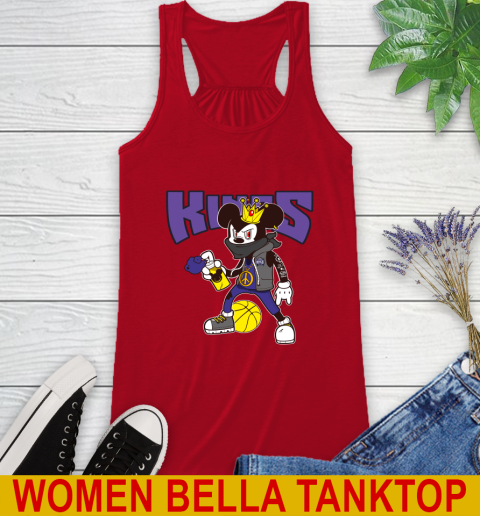 Sacramento Kings NBA Basketball Mickey Peace Sign Sports Racerback Tank 6