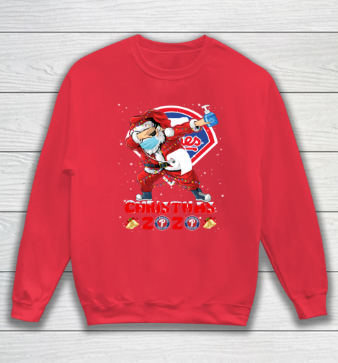Philadelphia Phillies Funny Santa Claus Dabbing Christmas 2020 MLB Sweatshirt 7