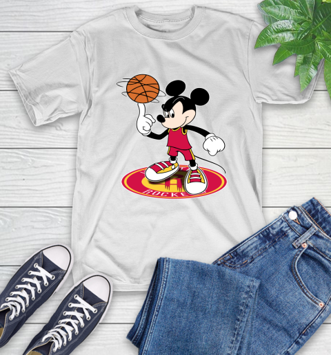 NBA Basketball Houston Rockets Cheerful Mickey Disney Shirt T-Shirt 2
