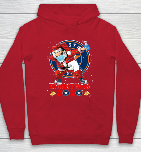 Houston Astros Funny Santa Claus Dabbing Christmas 2020 MLB Hoodie 7