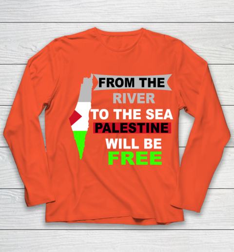 From The River To The Sea Palestine Will Be Free Shirt Youth Long Sleeve 3