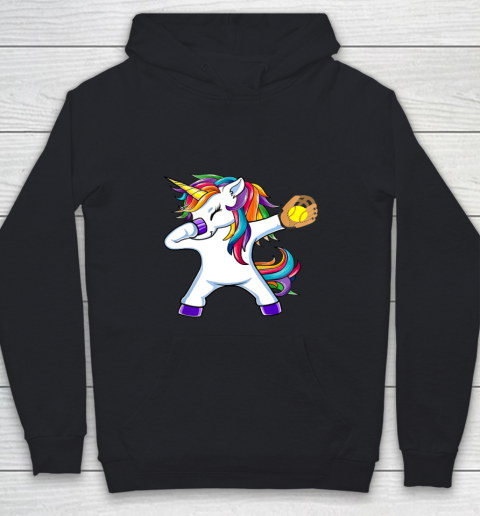 Dabbing Unicorn Softball T Shirt Funny Dab Gift Youth Hoodie